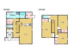 出雲市大塚町、新築一戸建ての間取り画像です