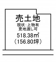 出雲市上塩冶町、土地の間取り画像です