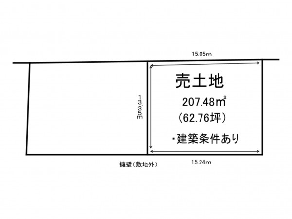 出雲市鹿園寺町、土地の間取り画像です