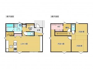 出雲市大津町、新築一戸建ての間取り画像です