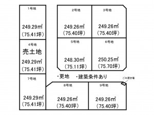 出雲市白枝町、土地の間取り画像です