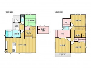 出雲市渡橋町、新築一戸建ての間取り画像です