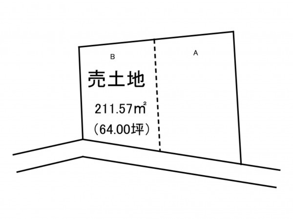 出雲市斐川町沖洲、土地の間取り画像です