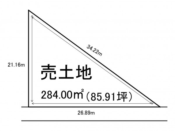 出雲市斐川町学頭、土地の間取り画像です