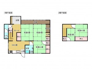 出雲市知井宮町、中古一戸建ての間取り画像です