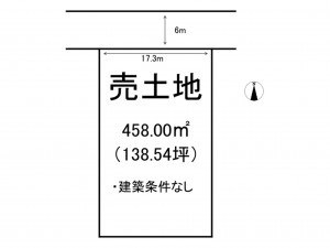 出雲市斐川町上直江、土地の間取り画像です