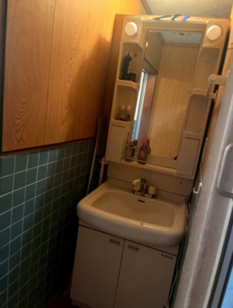 出雲市西園町、中古一戸建ての洗面画像です