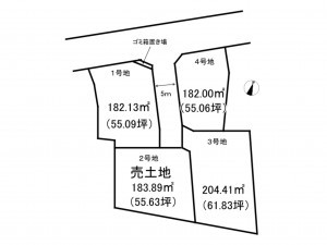 出雲市下古志町、土地の間取り画像です