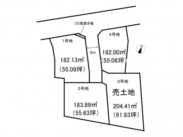 出雲市下古志町、土地の間取り画像です