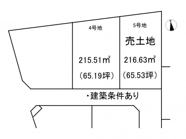 出雲市大津町、土地の間取り画像です