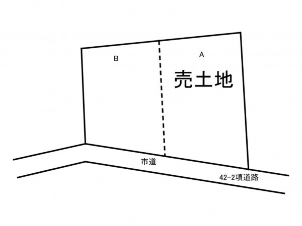 出雲市斐川町沖洲、土地の間取り画像です