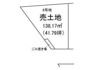 出雲市上塩冶町、土地の間取り画像です