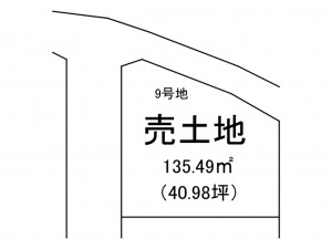出雲市上塩冶町、土地の間取り画像です