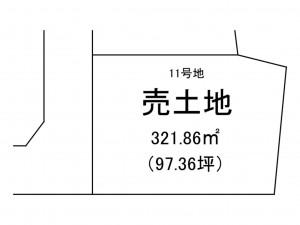 出雲市上塩冶町、土地の間取り画像です