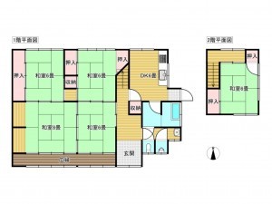 出雲市大社町中荒木、中古一戸建ての間取り画像です