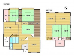 出雲市小山町、中古一戸建ての間取り画像です