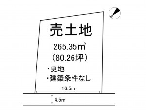 出雲市平田町、土地の間取り画像です