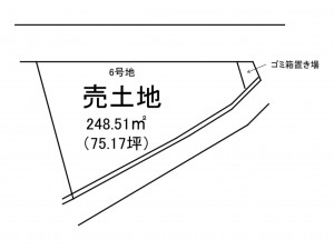 出雲市大社町修理免、土地の間取り画像です