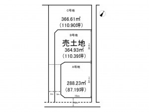 出雲市斐川町上庄原、土地の間取り画像です