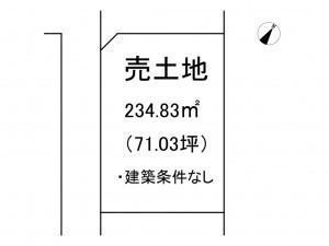 出雲市斐川町荘原、土地の間取り画像です