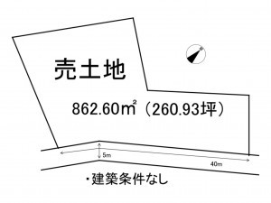 出雲市斐川町原鹿、土地の間取り画像です