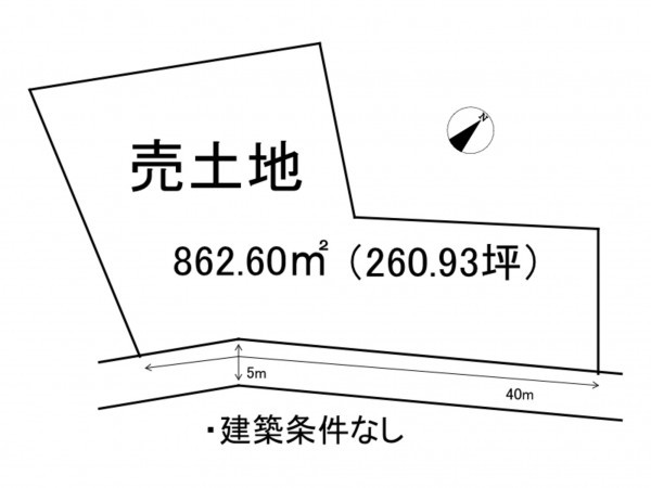 出雲市斐川町原鹿、土地の間取り画像です