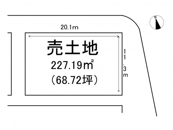 出雲市大社町杵築西、土地の間取り画像です