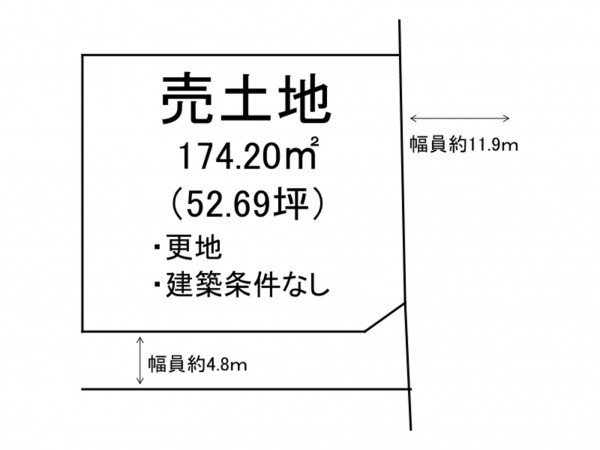出雲市小山町、土地の間取り画像です