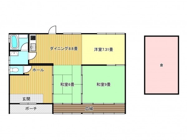 出雲市斐川町学頭、中古一戸建ての間取り画像です