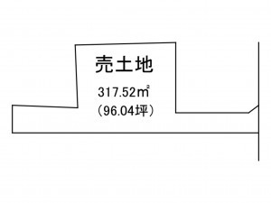 出雲市下横町、土地の間取り画像です