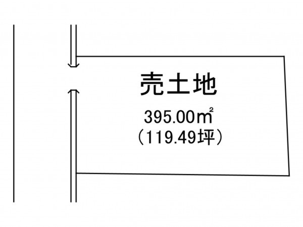 出雲市大社町北荒木、土地の間取り画像です