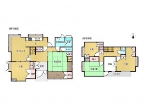 出雲市斐川町上直江、中古一戸建ての間取り画像です