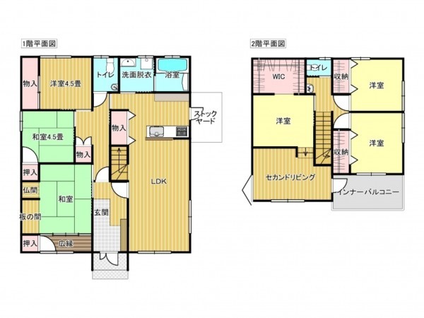 出雲市芦渡町、中古一戸建ての間取り画像です