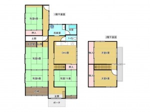 出雲市松寄下町、中古一戸建ての間取り画像です