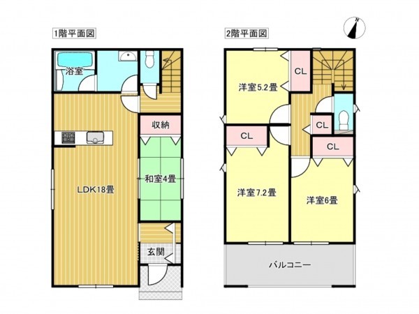 出雲市塩冶町、新築一戸建ての間取り画像です