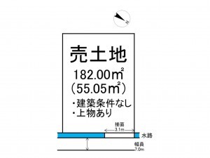 出雲市斐川町直江、土地の間取り画像です