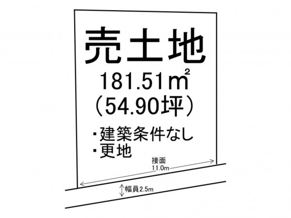 出雲市斐川町直江、土地の間取り画像です