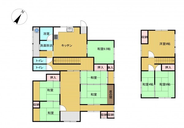 出雲市斐川町出西、中古一戸建ての間取り画像です