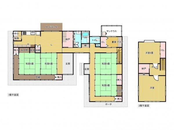 出雲市斐川町三分市、中古一戸建ての間取り画像です