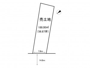 出雲市平田町、土地の間取り画像です
