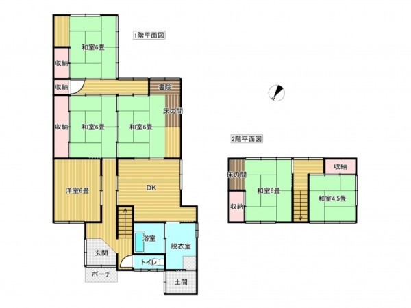 出雲市平田町、中古一戸建ての間取り画像です