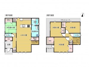 出雲市大津町、新築一戸建ての間取り画像です