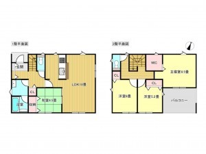 出雲市大津町、新築一戸建ての間取り画像です