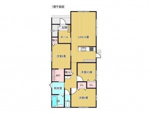 出雲市渡橋町、新築一戸建ての間取り画像です