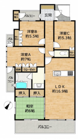 出雲市渡橋町、マンションの画像です