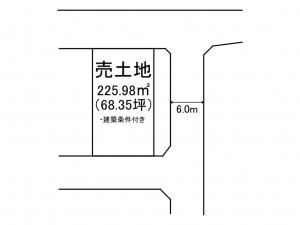 出雲市斐川町出西、土地の間取り画像です