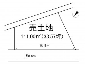 出雲市西郷町、土地の間取り画像です