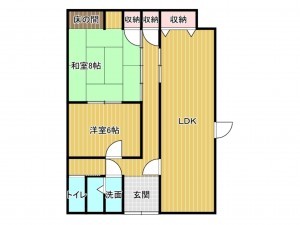 出雲市西園町、中古一戸建ての間取り画像です