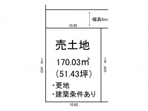 出雲市大津町、土地の間取り画像です
