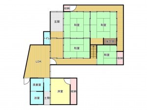 出雲市斐川町出西、中古一戸建ての間取り画像です